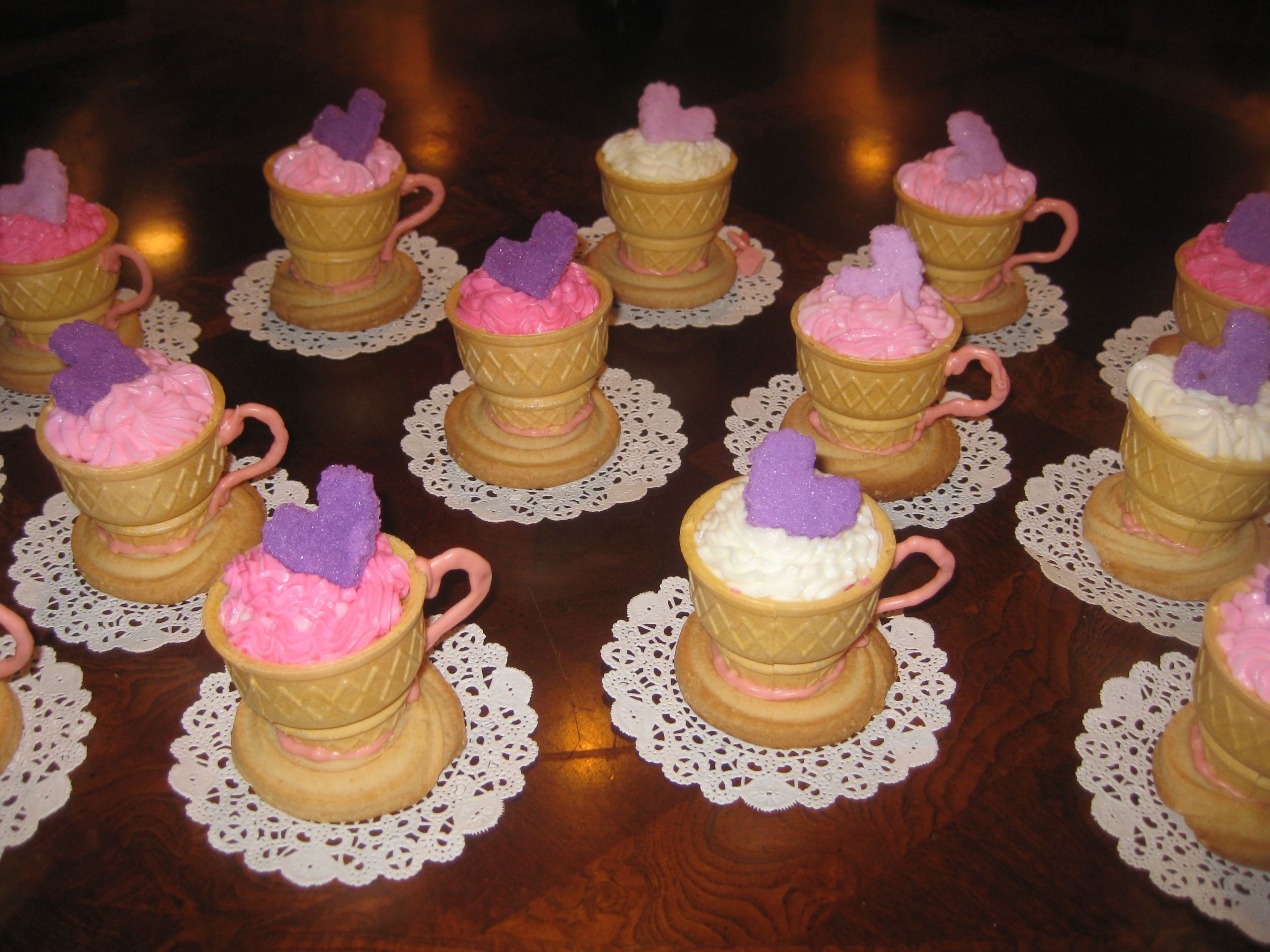 Tea Party Cupcake Ideas
 Tea cups for Tea Party birthday theme love this you could
