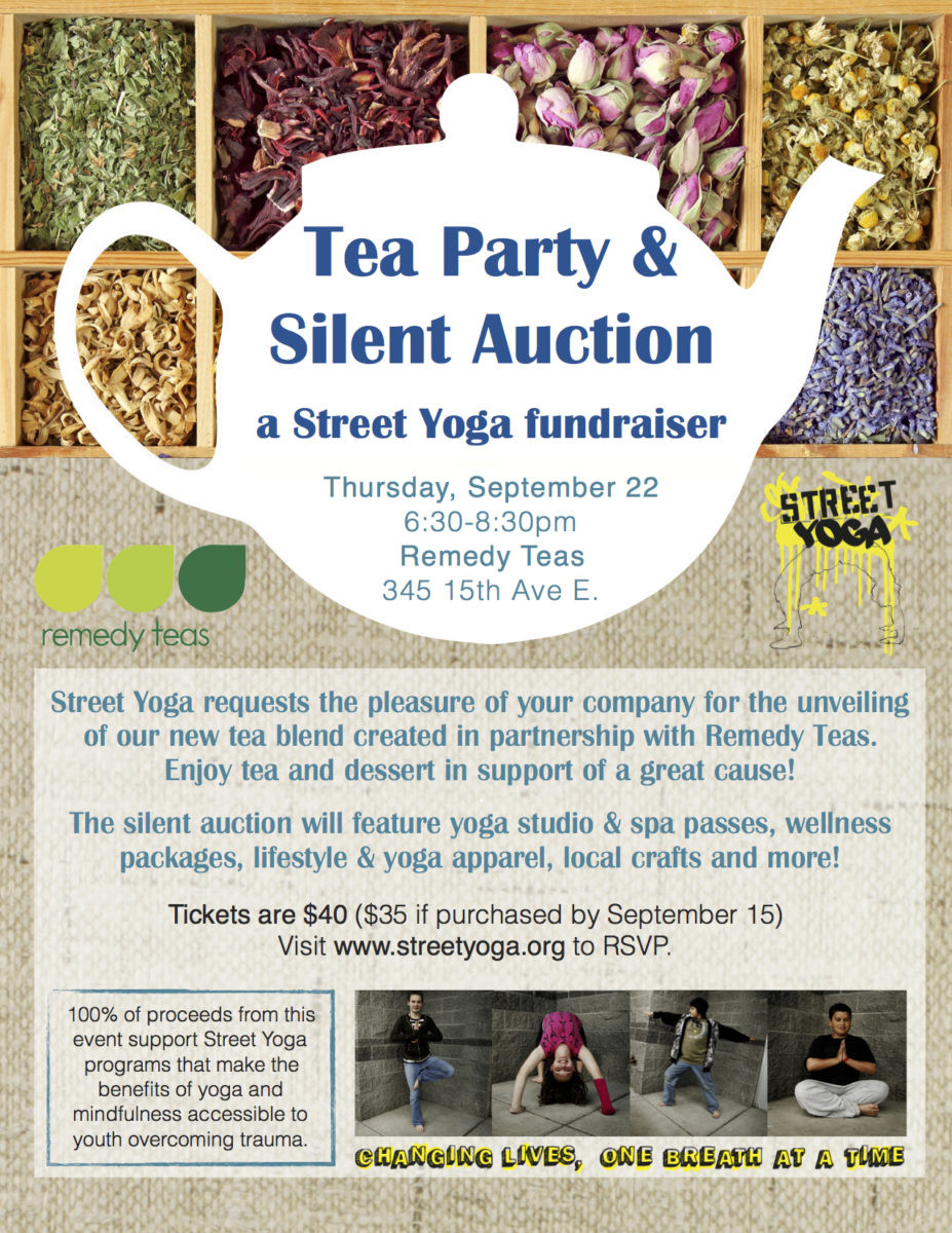 Tea Party Fundraiser Ideas
 Tea Party & Silent Auction – a Street Yoga Fundraiser