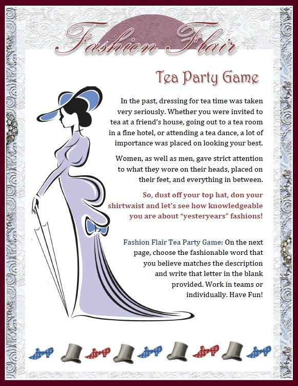Tea Party Games Ideas
 127 best images about Tea Party Games on Pinterest