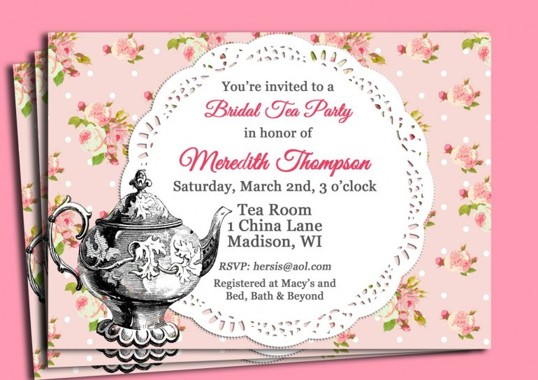 Tea Party Invitation Ideas
 Ideas Invite Friends To Afternoon Tea With Cool Tea Party