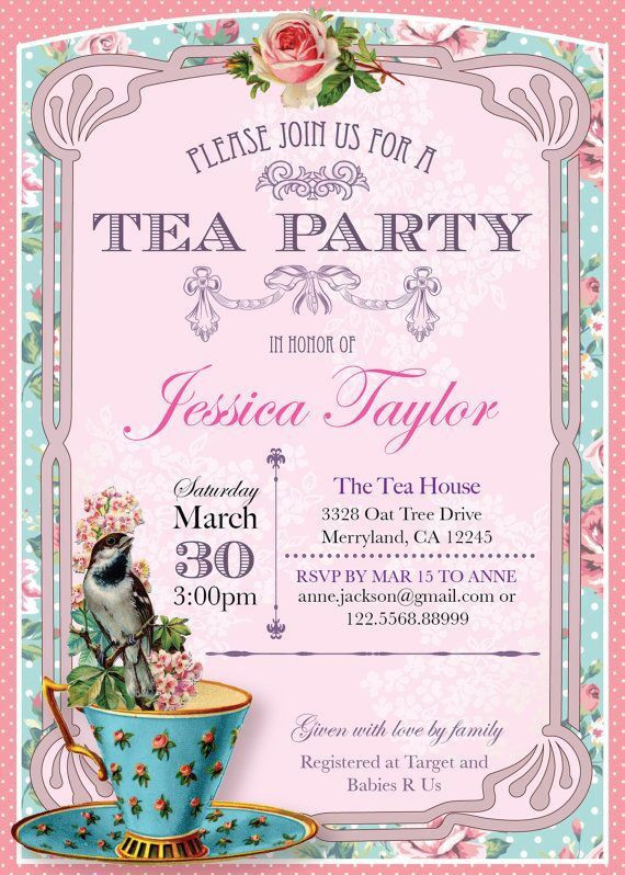Tea Party Invitation Ideas
 Lovely