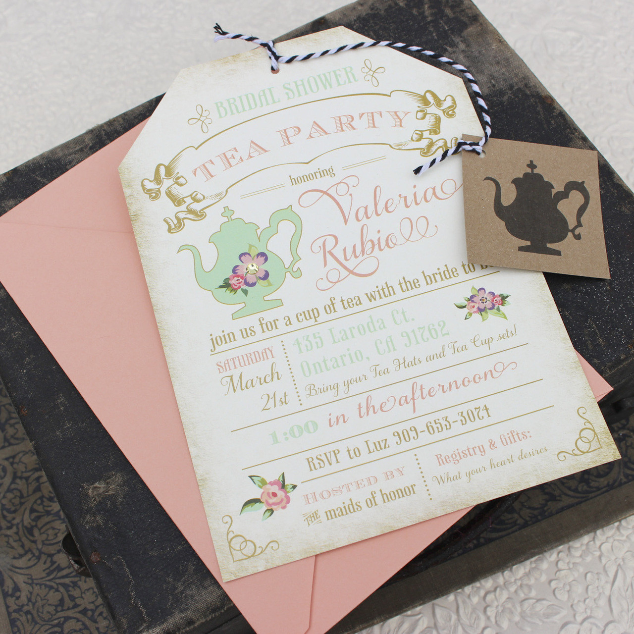 Tea Party Invitation Ideas
 Serendipity Beyond Design Custom Wedding Invitations