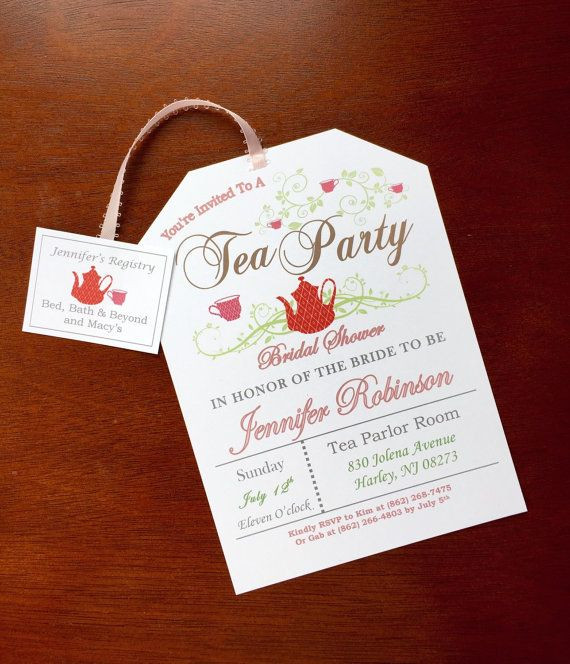 Tea Party Invitation Ideas
 Tea Party Bridal Shower Invitations