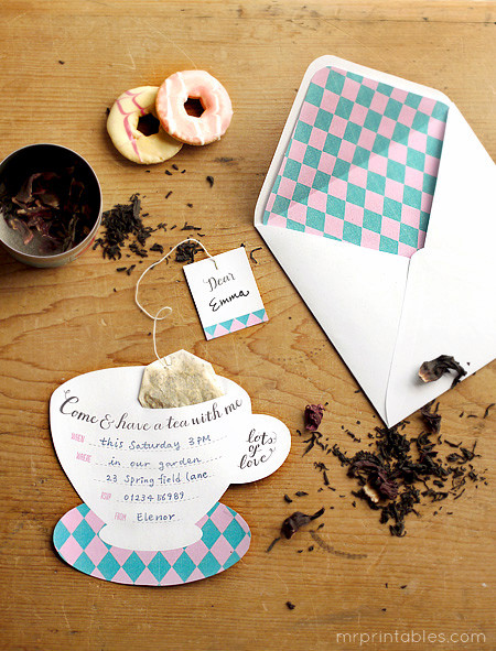 Tea Party Invitation Ideas
 FREEBIES FOR CRAFTERS Tea Party Invitations