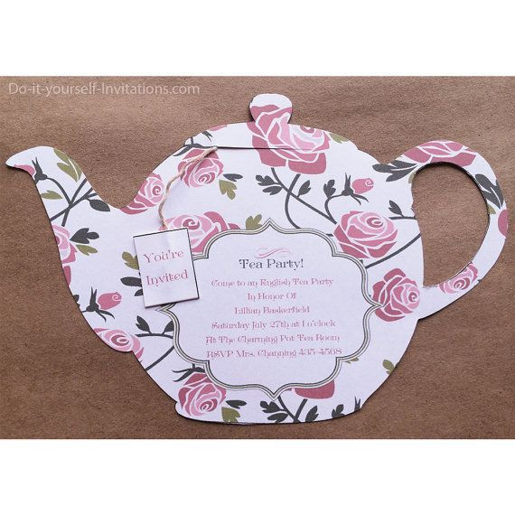 Tea Party Invitations Ideas
 Pin by on حفله شاي