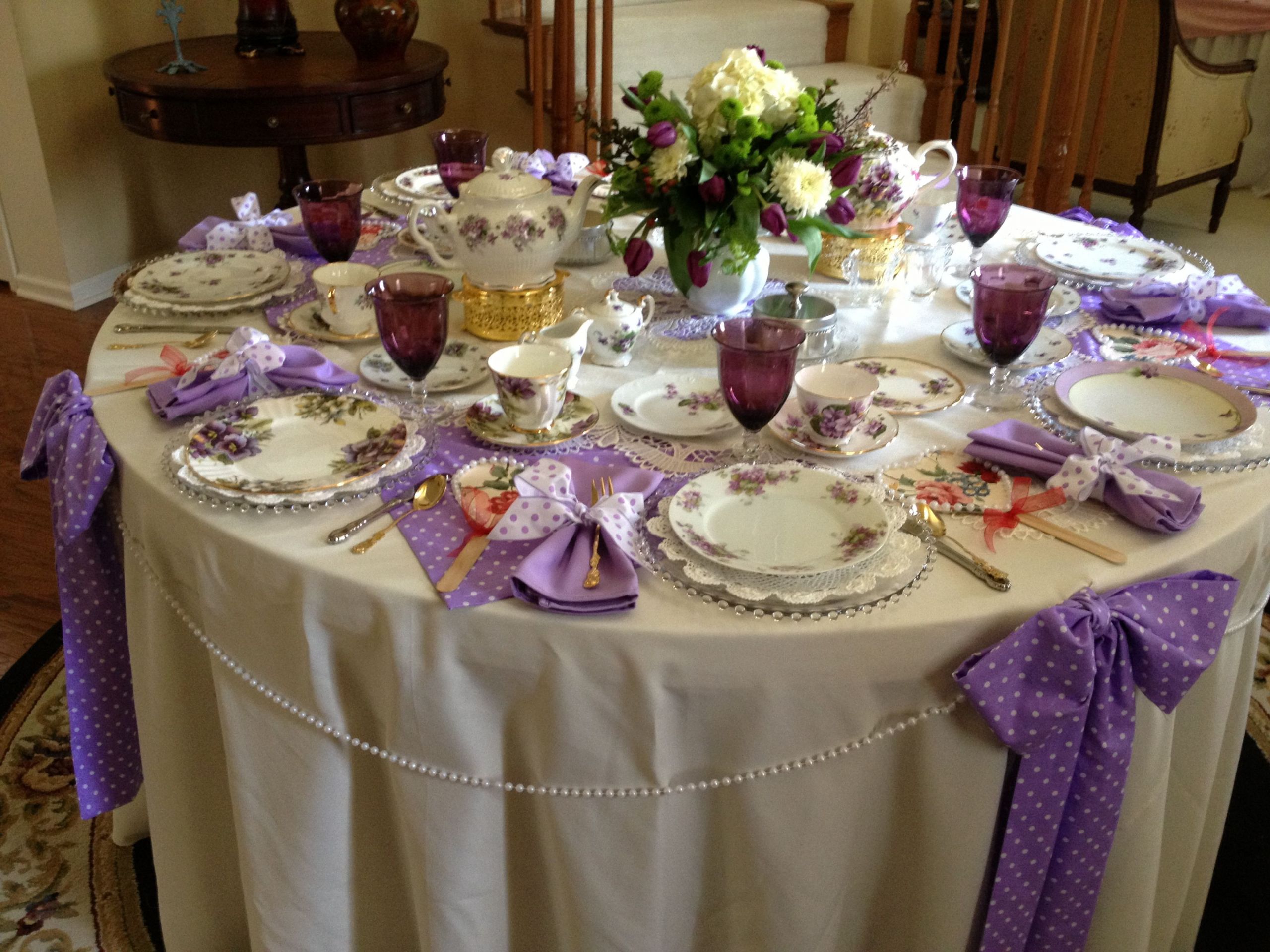 Tea Party Table Settings Ideas
 Tea Party Tablescape from MakeItDelightful