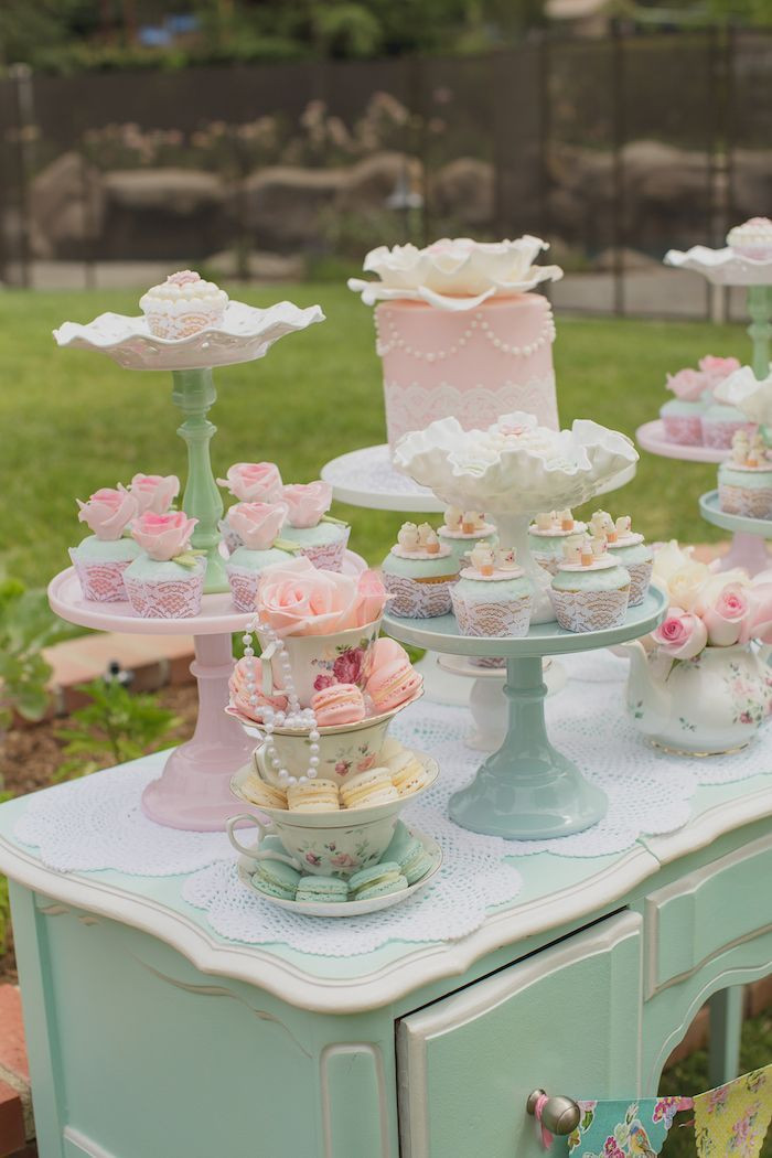 Tea Party Themed Birthday Party Ideas
 Pink Vintage Tea Party Party People