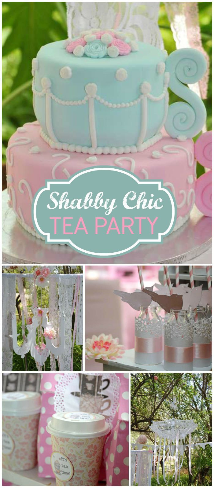 Tea Party Themed Birthday Party Ideas
 Such a lovely and elegant high tea birthday party Lots of