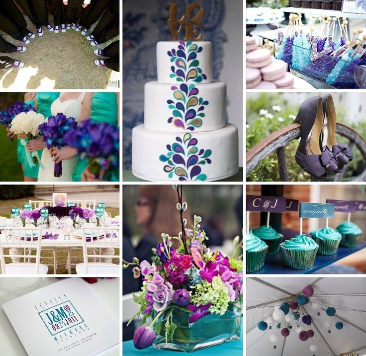Teal And Purple Wedding Decorations
 53 best Purple & teal wedding ideas images on Pinterest
