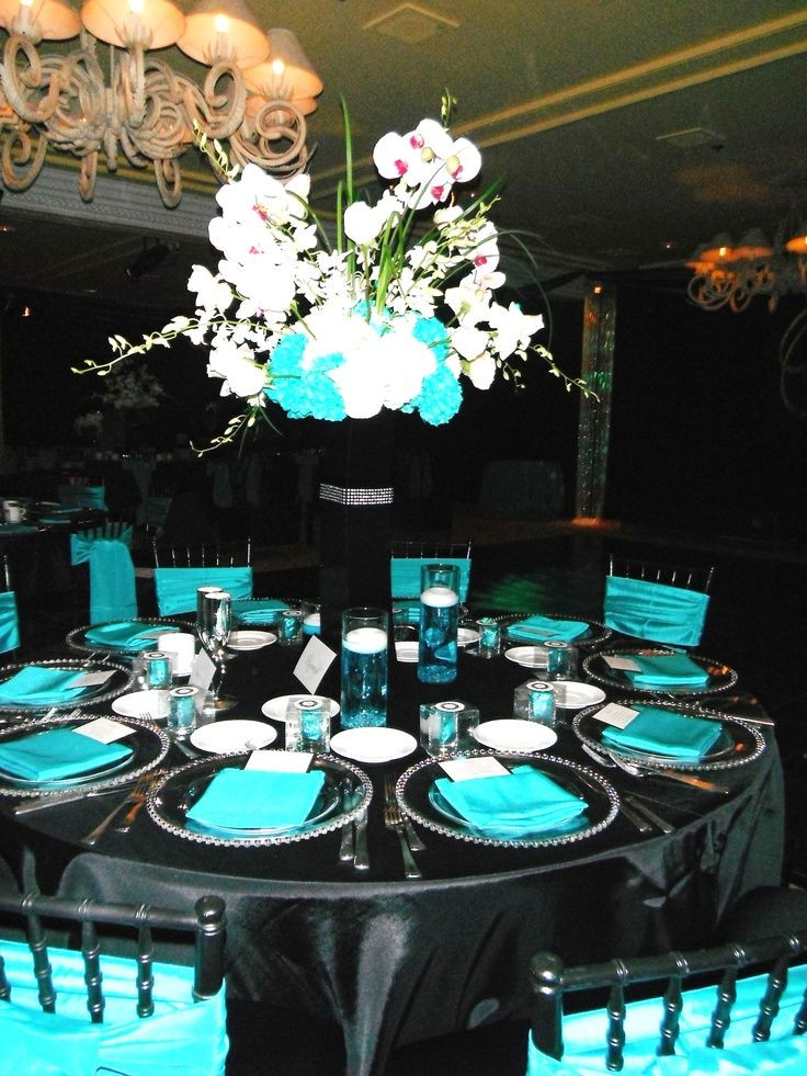 Teal And Purple Wedding Decorations
 black and teal wedding Google Search