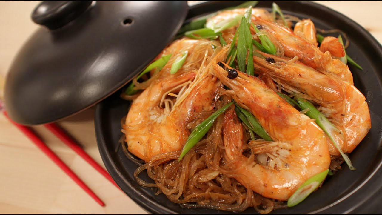 Thai Glass Noodles
 Ginger Shrimp & Glass Noodles Recipe Goong Ob Woonsen