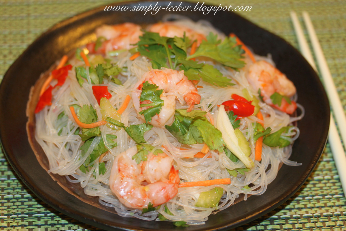 Thai Glass Noodles
 Simply Lecker Spicy Glass Noodles Salad with Prawns