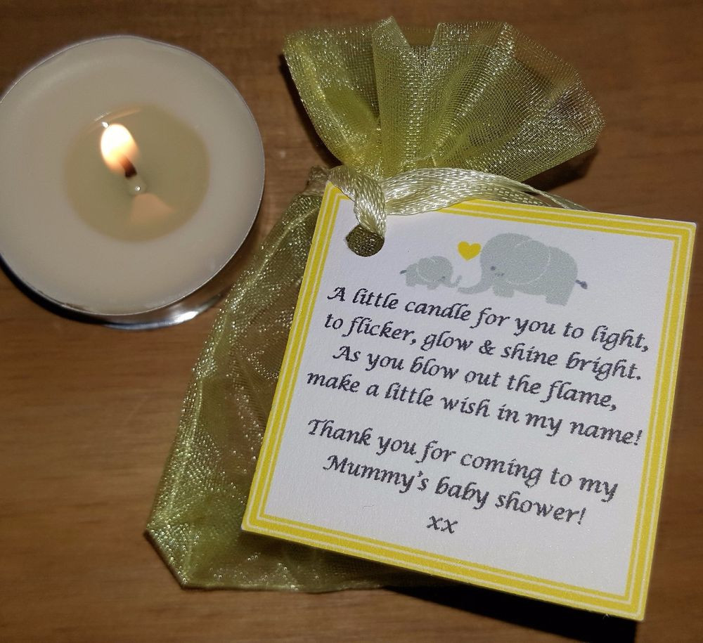 Thank U Gifts For Baby Shower
 BABY SHOWER FAVOURS VANILLA CANDLES Can be personalised