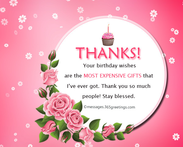 Thank You Birthday Wishes Facebook
 Thank You Message For Birthday Wishes