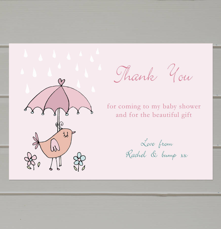 Thank You Gift Baby Shower
 personalised baby shower thank you cards by molly moo