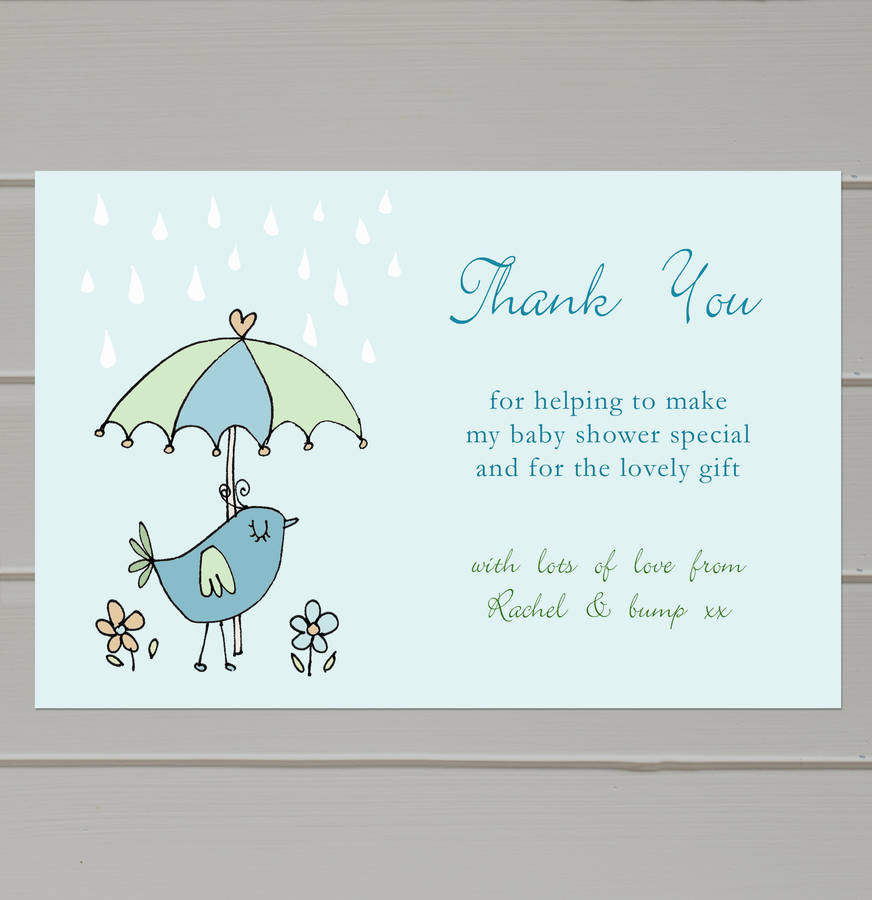 Thank You Gift Baby Shower
 personalised baby shower thank you cards by molly moo