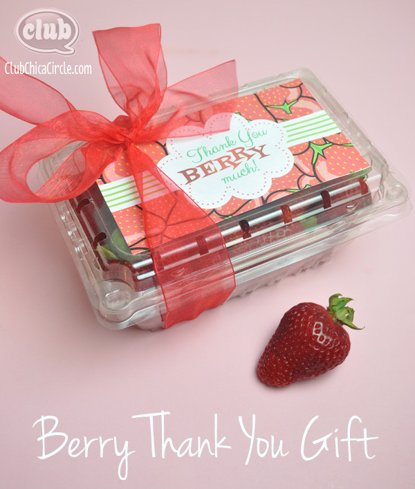 Thank You Gift Ideas
 We are "Berry" Thankful Homemade Teacher Gift Idea