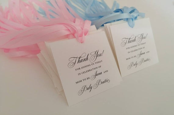 Thank You Gifts For Baby Shower Guests
 Baby Shower Gift Tag for Guest Favors Personalized Thank you