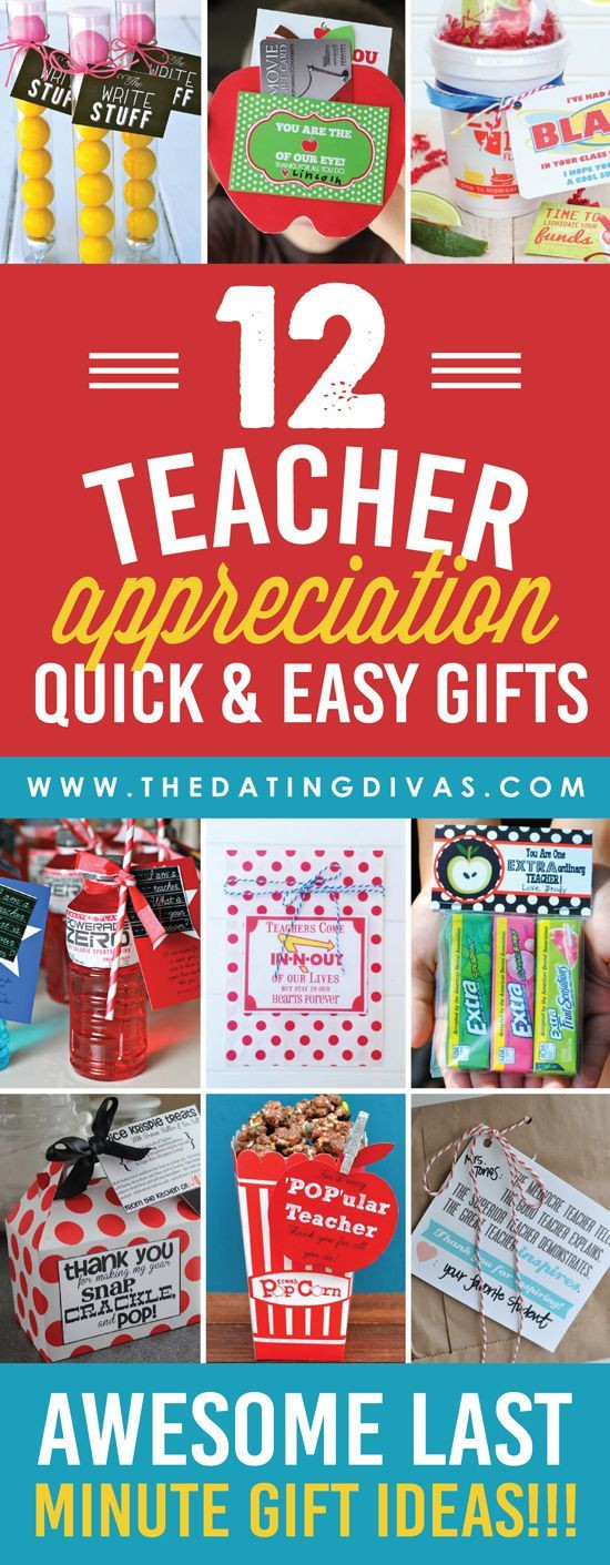 Thank You Teacher Gift Ideas
 101 Quick and Easy Teacher Appreciation Ideas