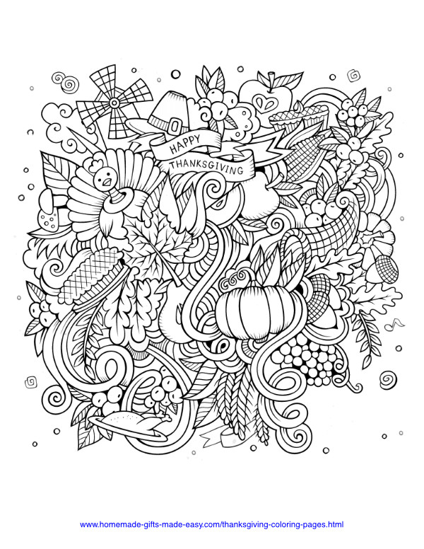 Thanksgiving Adult Coloring Pages
 30 Thanksgiving Coloring Pages Free Printables