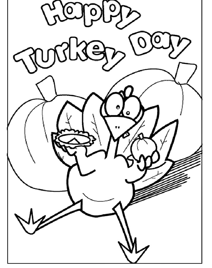 Thanksgiving Kids Coloring Pages
 Turkey coloring pages for kids