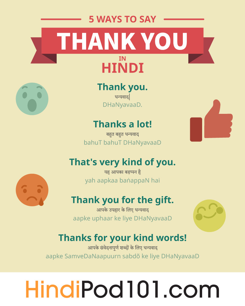 Thanksgiving Quotes In Hindi
 How to Say Thank You in Hindi HindiPod101