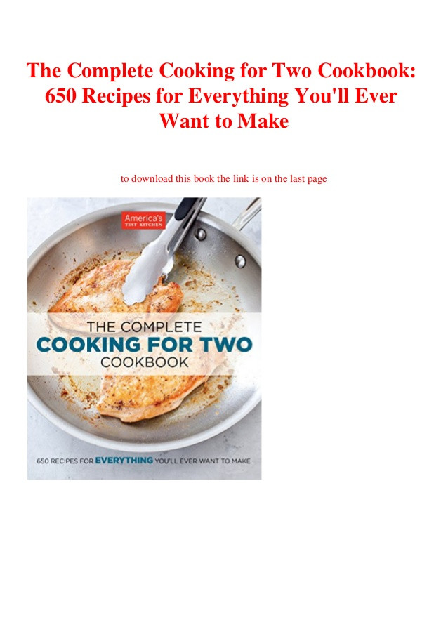 The Complete Cooking For Two Cookbook
 Cooking For Two Cookbook Recipes 100 best healthy food