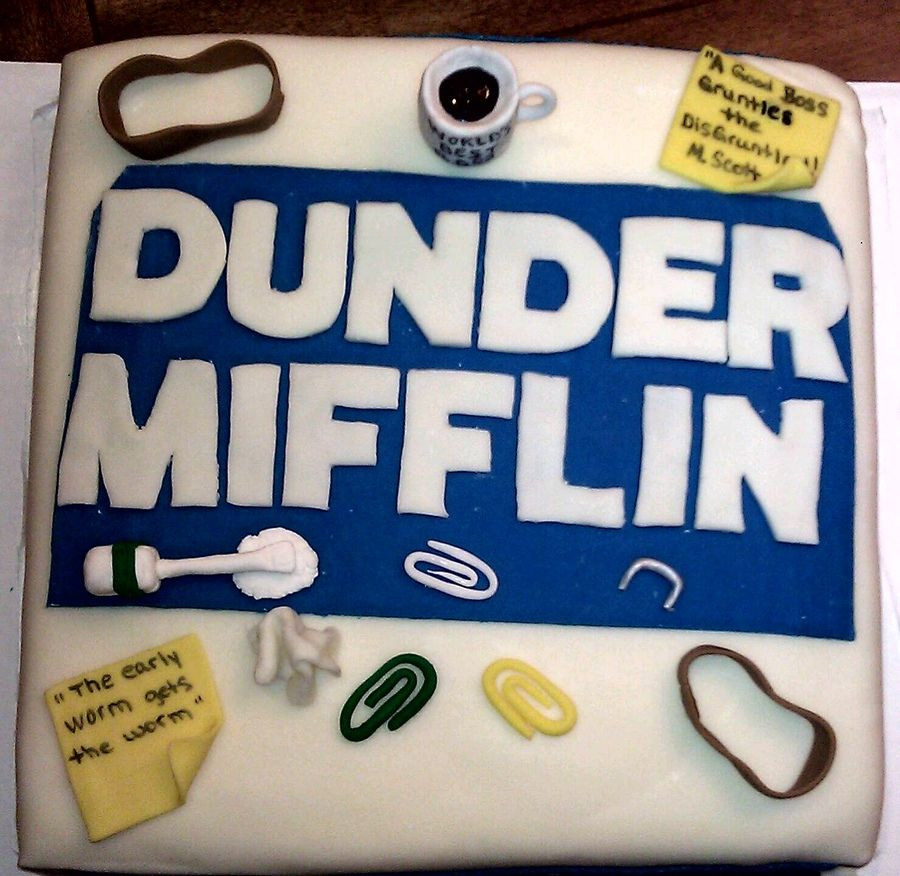The Office Tv Show Birthday Party Ideas
 The fice themed birthday cake — TV Movies Celebrity