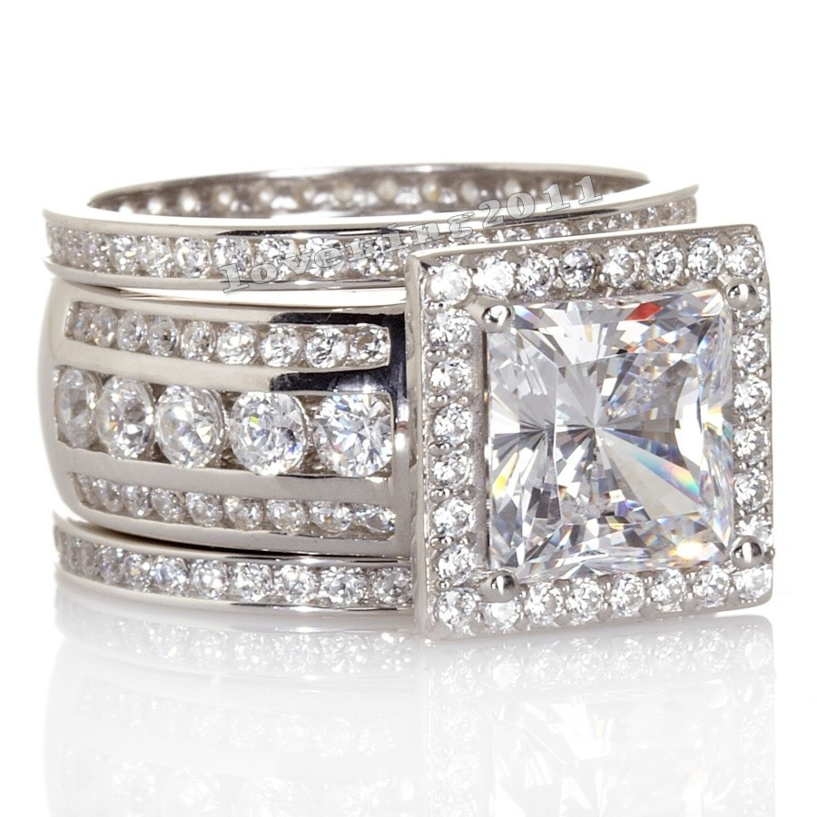 Thick Wedding Rings
 choucong Luxury Women Jewelry Full Round AAAAA zircon cz