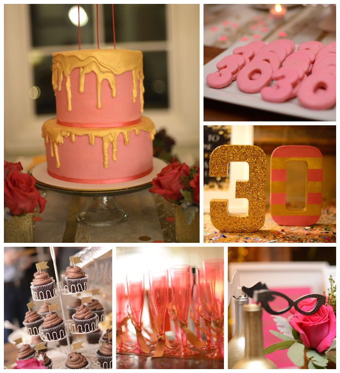 Thirtieth Birthday Party Ideas
 Kara s Party Ideas Pink Gold and Old 30th Birthday Party