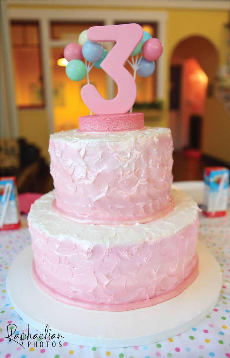 Three Year Old Birthday Party Ideas
 3 year old birthday cake for a girl in 2019