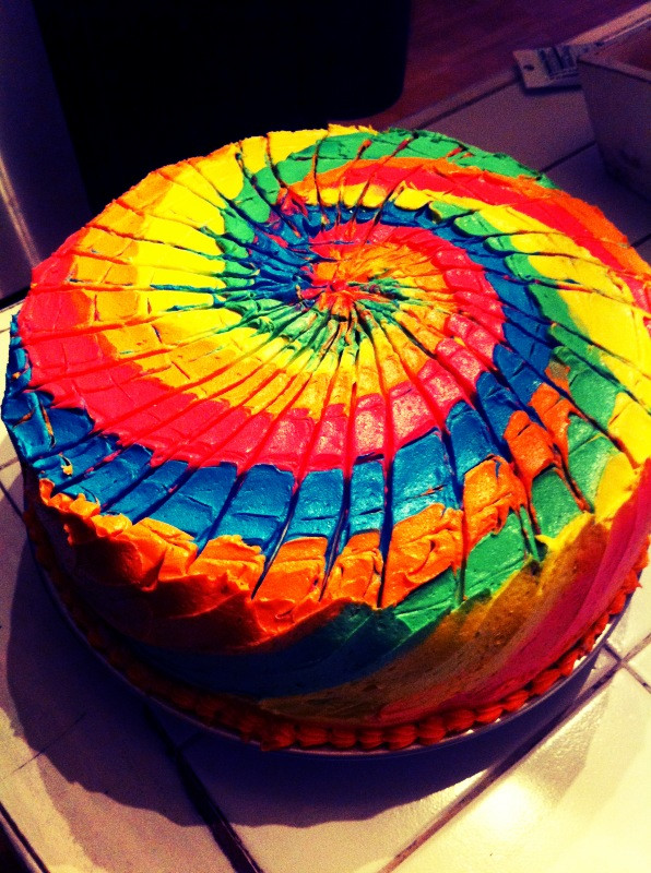 Tie Dye Birthday Cake
 tie dye cake