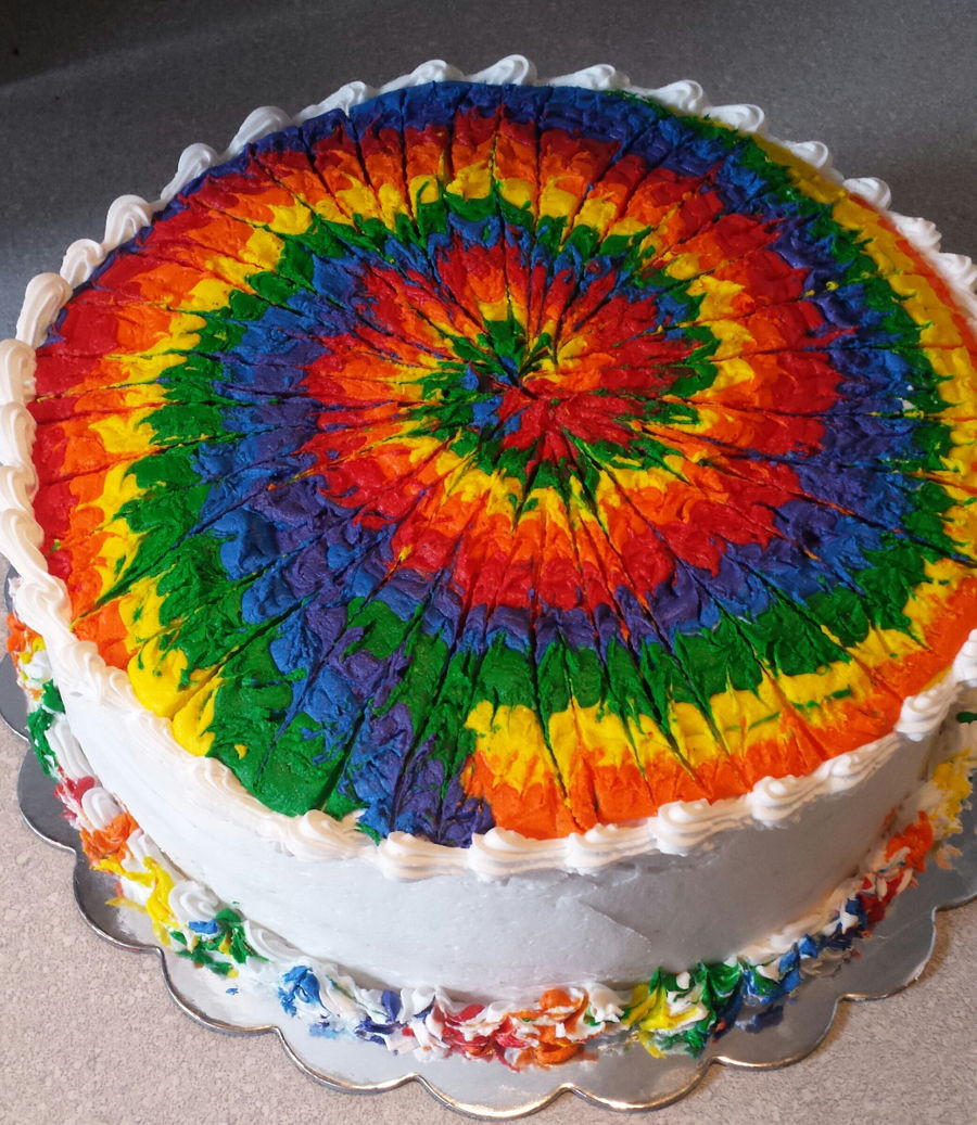 Tie Dye Birthday Cake
 Tie Dye CakeCentral