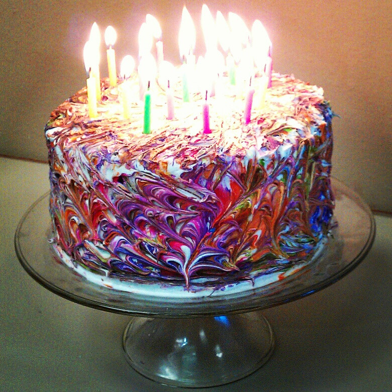 Tie Dye Birthday Cake
 MoonRuffle Tie Dye Birthday Cake