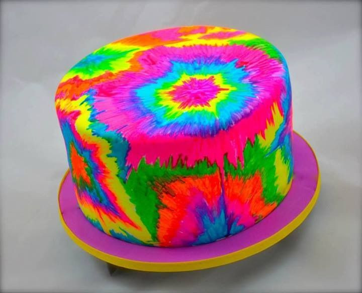 Tie Dye Birthday Cake
 Tie dye cake Ideas for my Munchkins bday