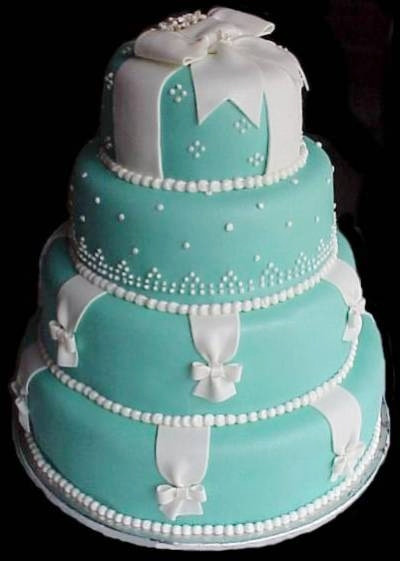 Tiffany Blue Wedding Cakes
 lamb & blonde Wedding Wednesday Tiffany blue