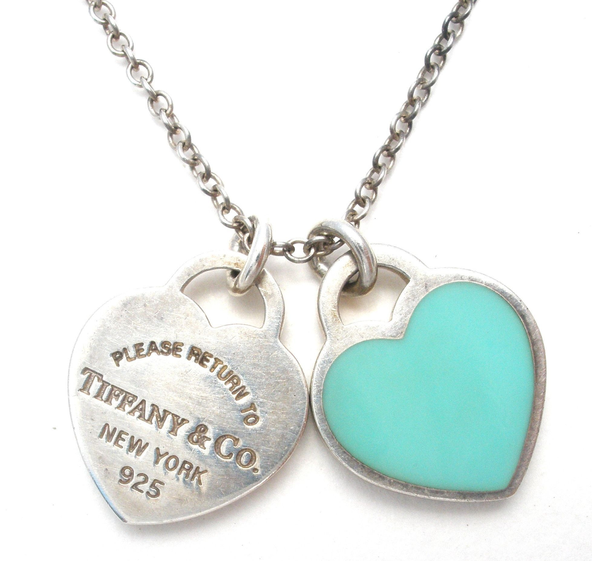 Tiffany Necklace Heart
 Return To Tiffany Necklace Blue Double Heart 925 Tiffany