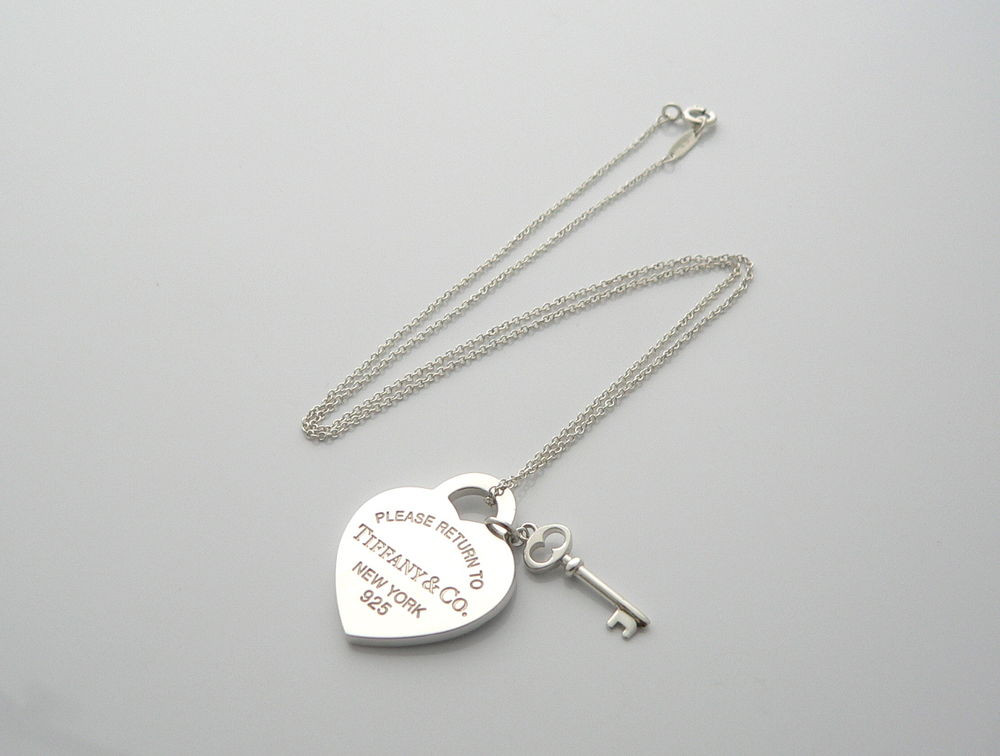 Tiffany Necklace Heart
 Tiffany Co Silver Return to Tiffany Heart Key Necklace