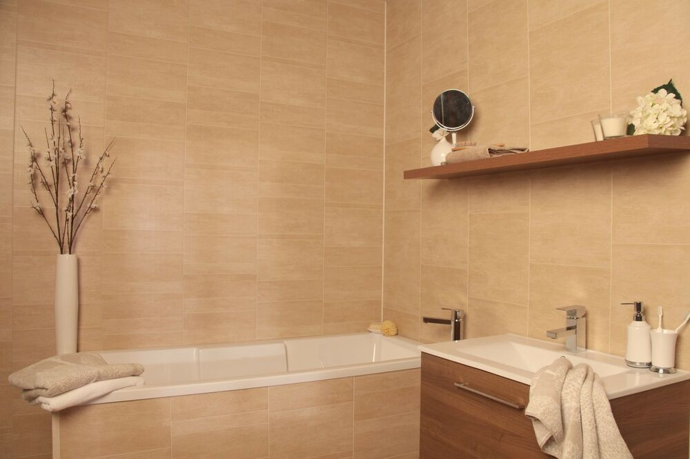 Tile Sheets For Bathroom Walls
 6 Swish Marbrex Sandstone Tile Effect Wall Panels