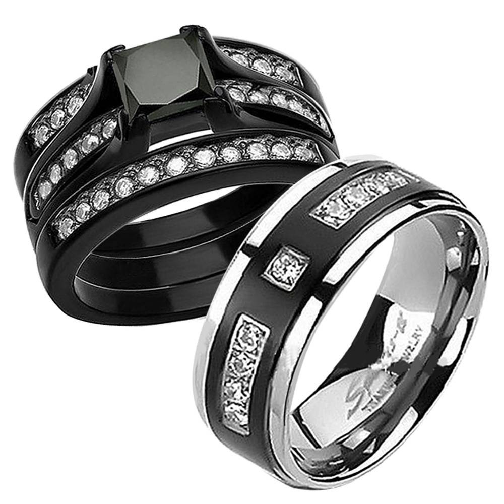Titanium Wedding Ring Sets
 15 Best Collection of Black Titanium Wedding Bands Sets