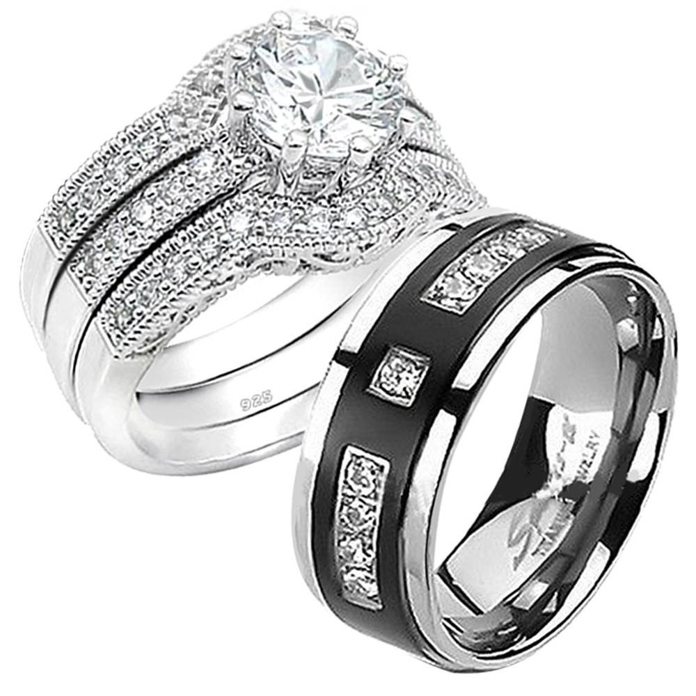 Titanium Wedding Ring Sets
 15 Best of Titanium Wedding Bands Sets His Hers