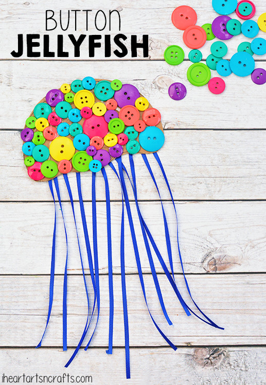 Toddler Arts And Crafts Ideas
 Colorful Button Jellyfish Craft For Kids