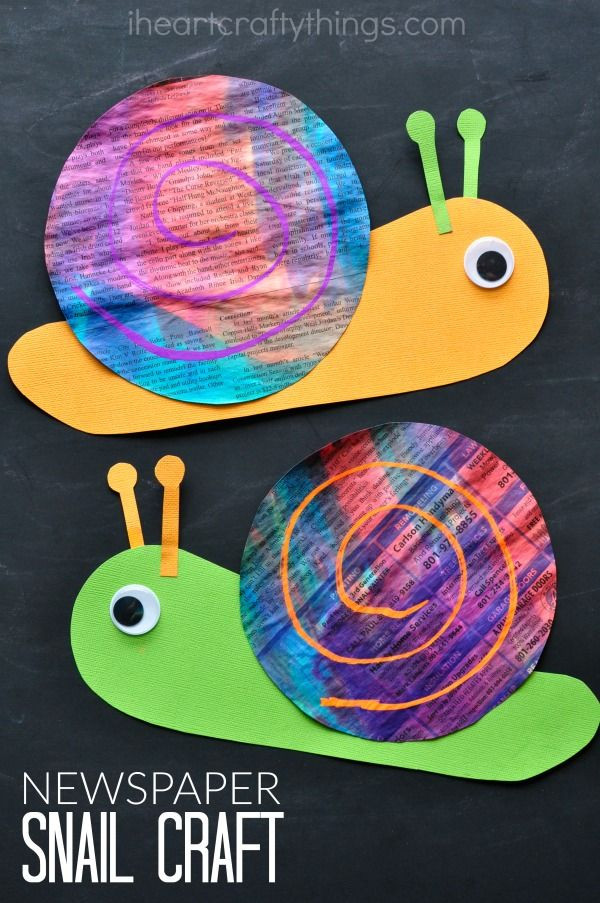 Toddler Arts And Crafts Ideas
 Colorful Newspaper Snail Craft