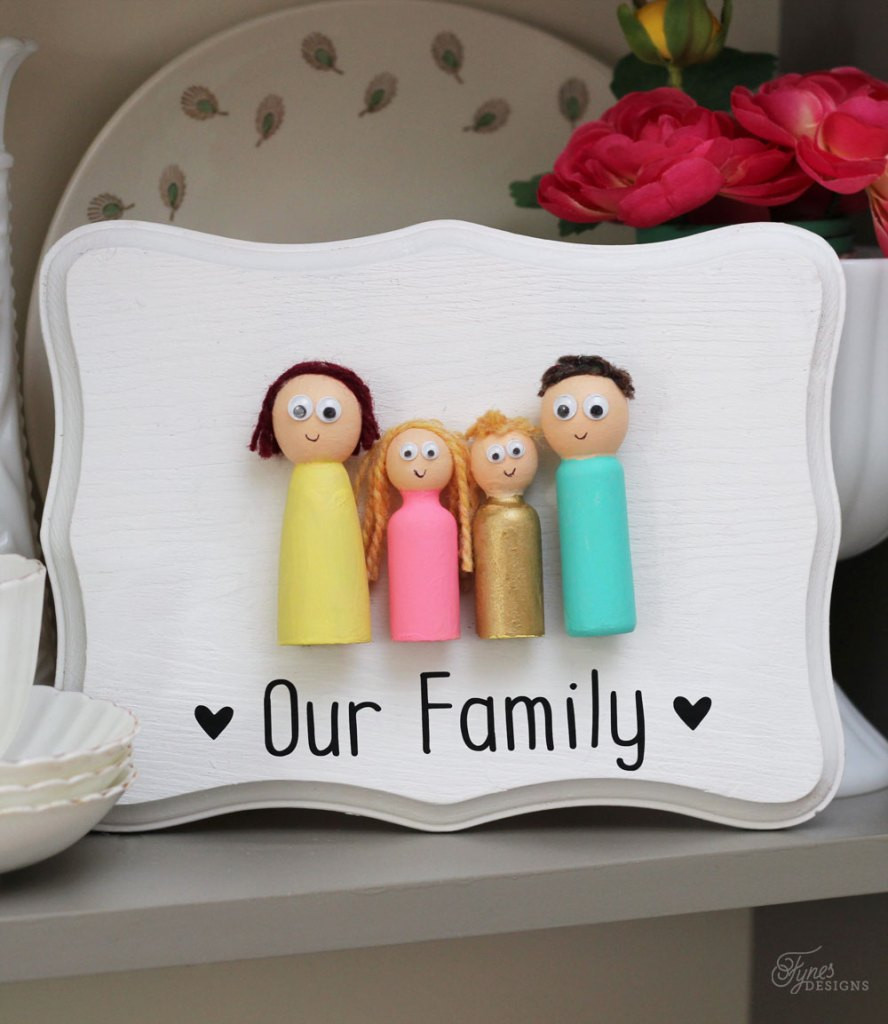 Toddler Arts And Crafts Ideas
 Peg Doll Family Plaque