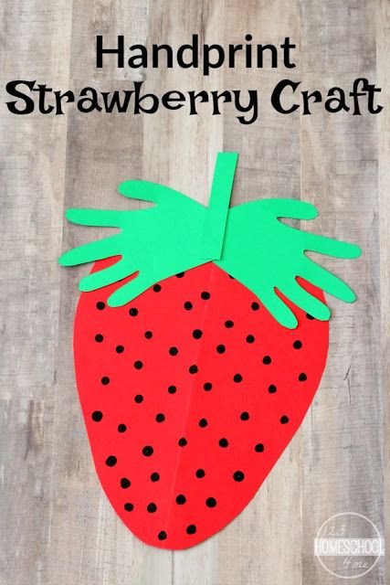 Toddler Arts And Crafts Ideas
 Handprint Strawberry Craft