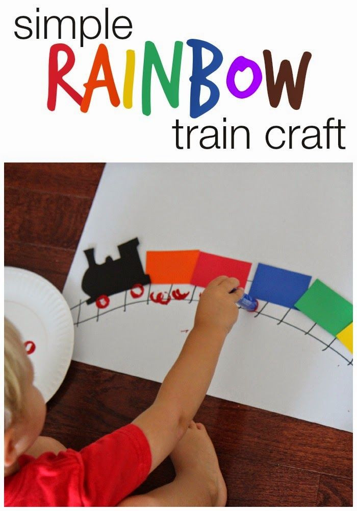Toddler Arts And Crafts Ideas
 Simple Rainbow Train Craft for Kids