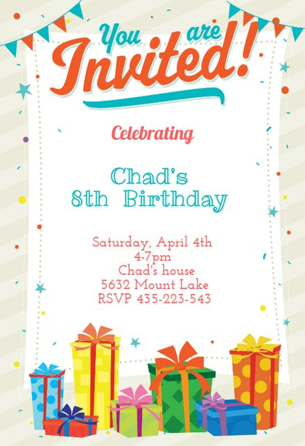Toddler Birthday Invitations
 Kids Birthday Invitation Templates Free
