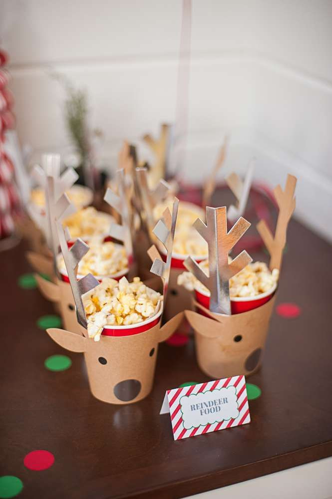 Toddler Christmas Party Ideas
 Reindeer treats at a Santa Christmas party See more party