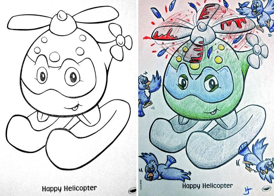 Toddler Coloring Books
 Look what happens when dark humored adults ahold of