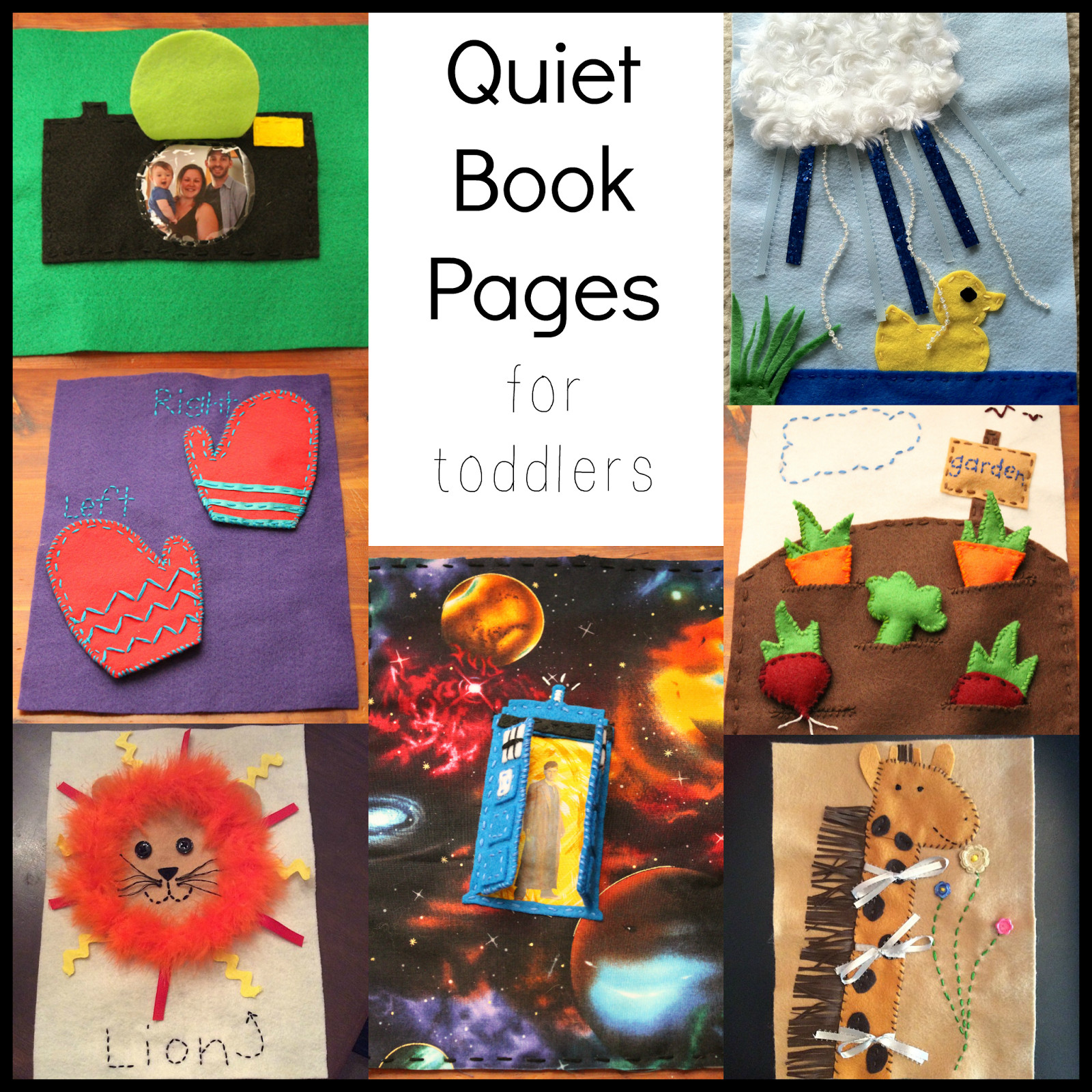 Toddler Quiet Book DIY
 A Simple Kind of Life DIY Quiet Book Pages for Toddlers